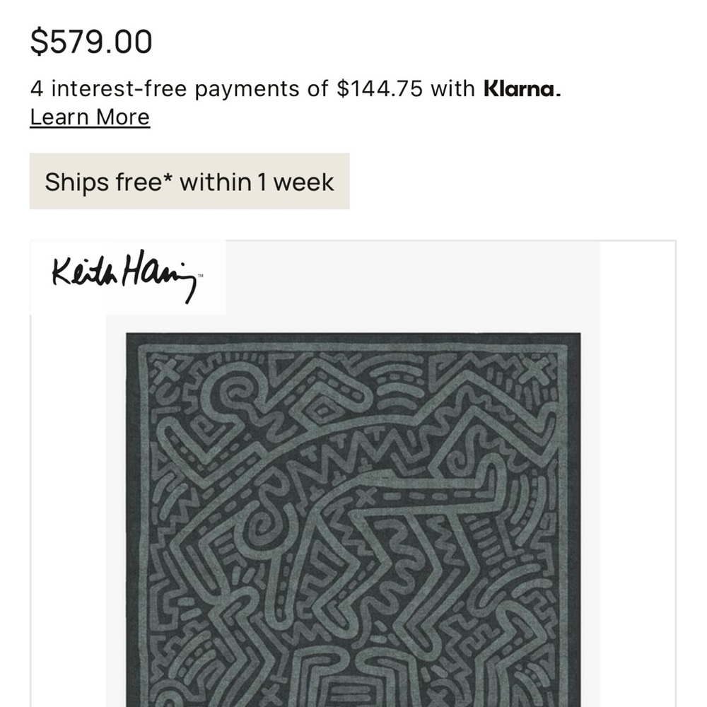 Ruggable Keith Haring Abstract 8x10 rug